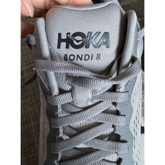 Hoka One One Bondi 8 Men's Running Shoes Gray Size 10 Athletic - Picture 7 of 12